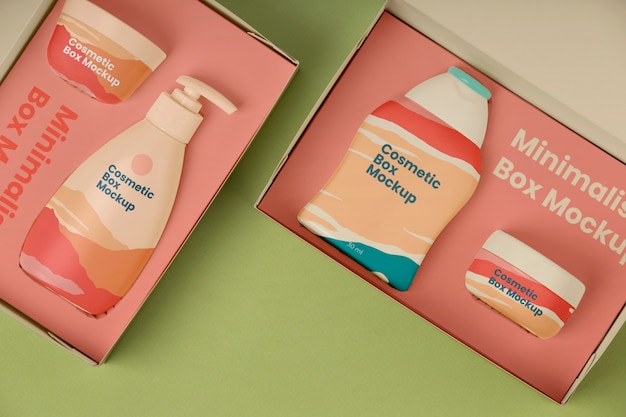 PSD beauty box mockup design