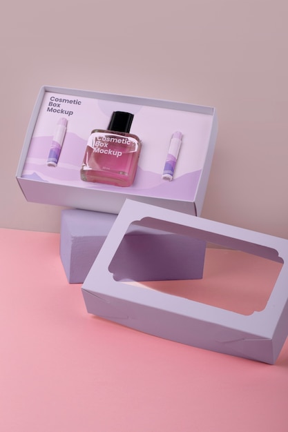 PSD beauty box mockup design