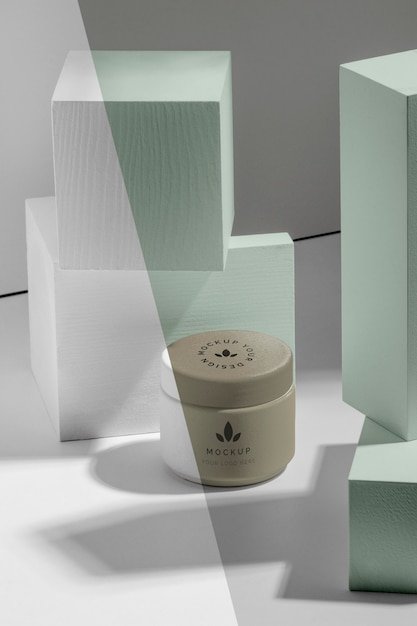 beauty brand mock-up cosmetics arrangement