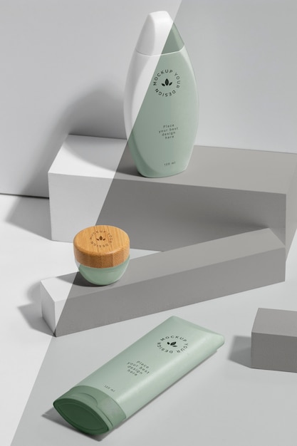 beauty brand mock-up cosmetics assortment