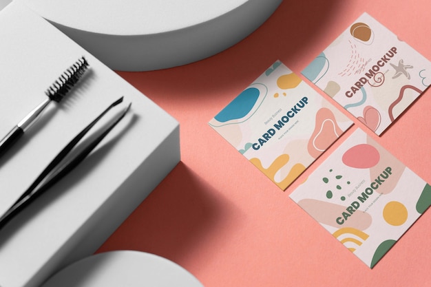 PSD beauty business card mockup design