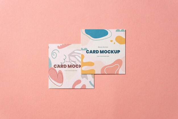 PSD beauty business card mockup design