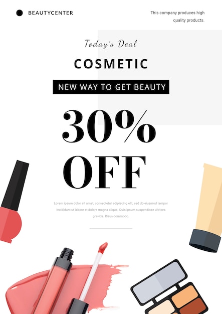 PSD beauty business flyer with discount