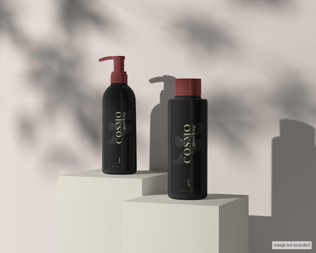 Beauty care cosmetic product mockup set