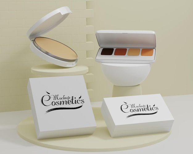 Set di mockup di prodotti cosmetici per la cura della bellezza