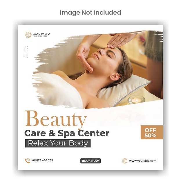 Beauty care and spa social media or instagram post template design