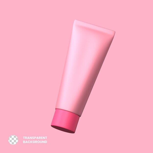 Beauty cream 3d icon geïsoleerd op een doorzichtige achtergrond