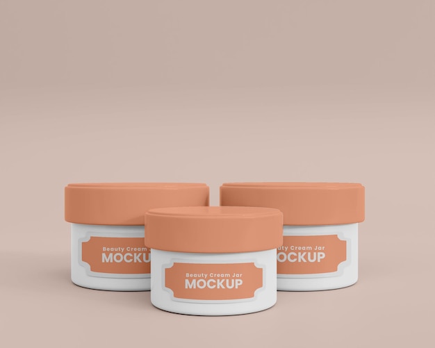 beauty cream jar mockup