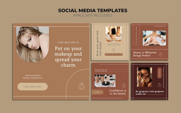Beauty en Spa Instagram Social Media Post-sjablonen