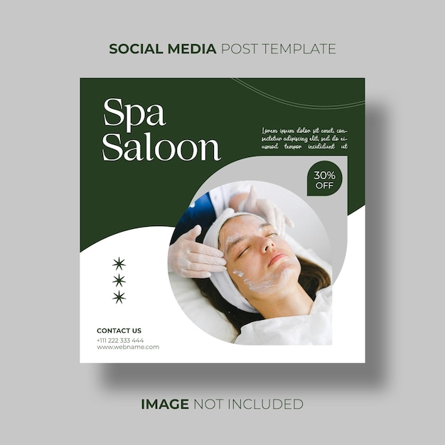 Beauty en spa promotie social media post sjabloon