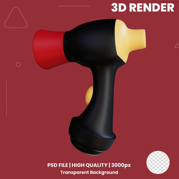 PSD beauty equipment 3d icon pack