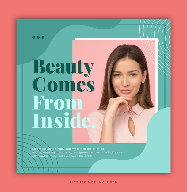 Beauty instagram post template