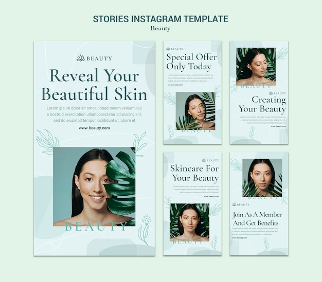 PSD beauty instagram stories