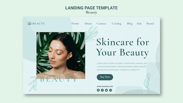 PSD beauty landing page