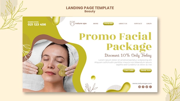 PSD beauty landing page