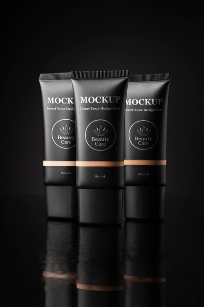 Mockup di packaging per bellezza e trucco