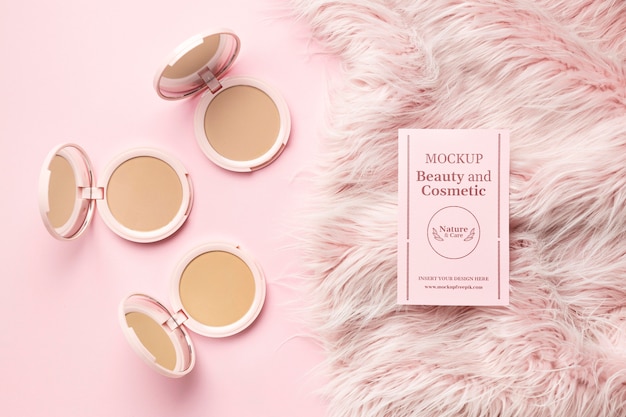 Mockup di packaging per bellezza e trucco