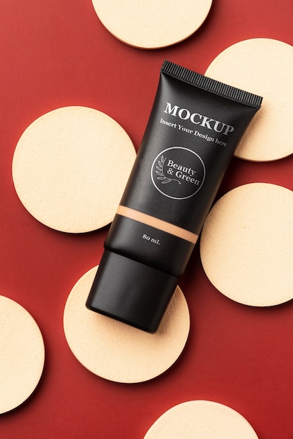 PSD mockup di packaging per bellezza e trucco