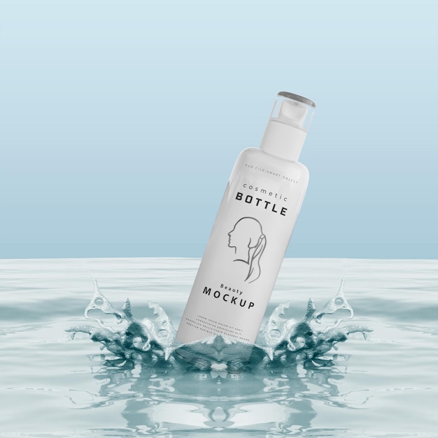 beauty mockup skincare with cream splash