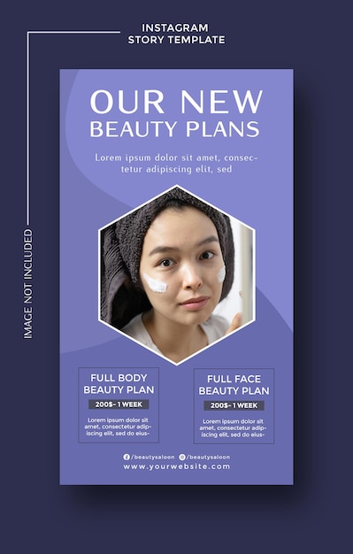 beauty plans story template