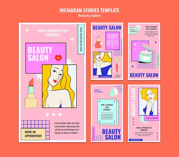 PSD beauty pop art social media stories