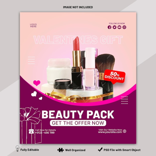 Beauty Products Valentines Gifts Posts Template