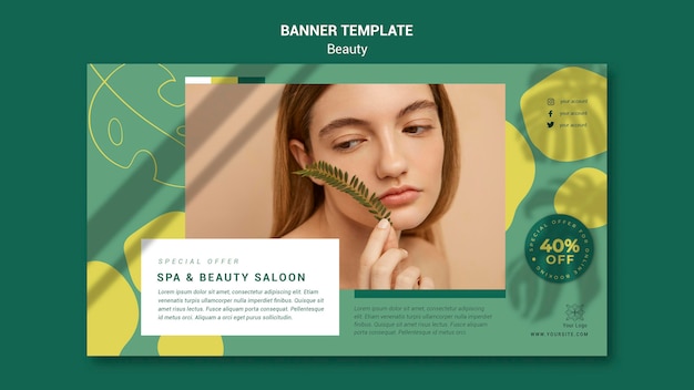 PSD beauty salon banner template