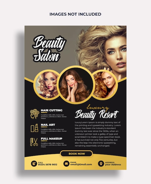 PSD beauty salon flyer