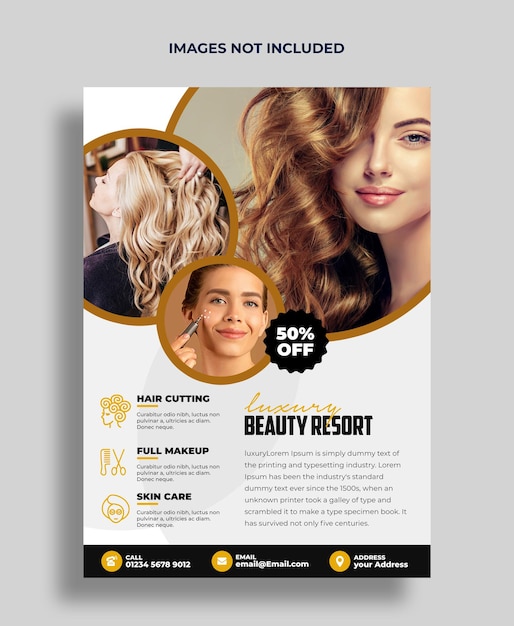 PSD beauty salon flyer