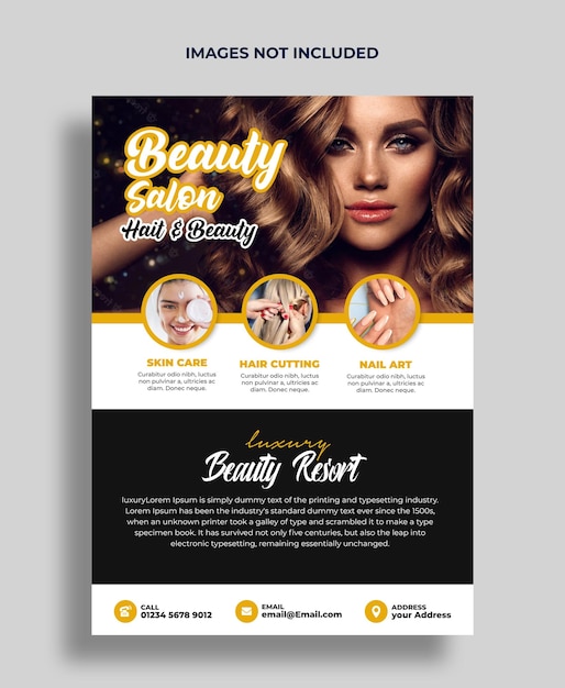 PSD beauty salon flyer