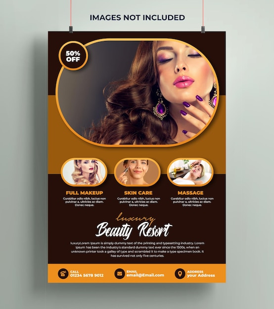 PSD beauty salon social media psd template