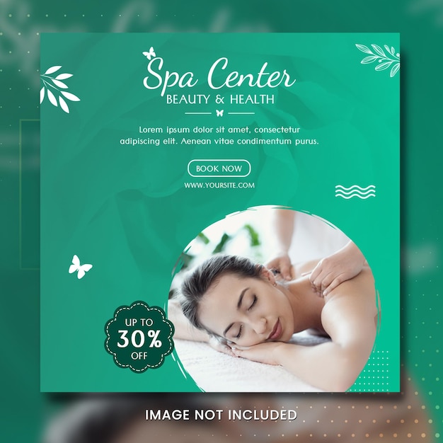 Beauty salon spa banner