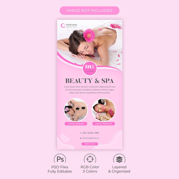 PSD beauty salon and spa center instagram post template