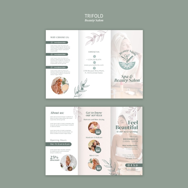 Premium PSD Beauty salon template design Premium PSD Beauty salon template design
