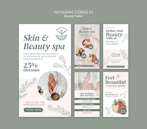 Beauty salon template design