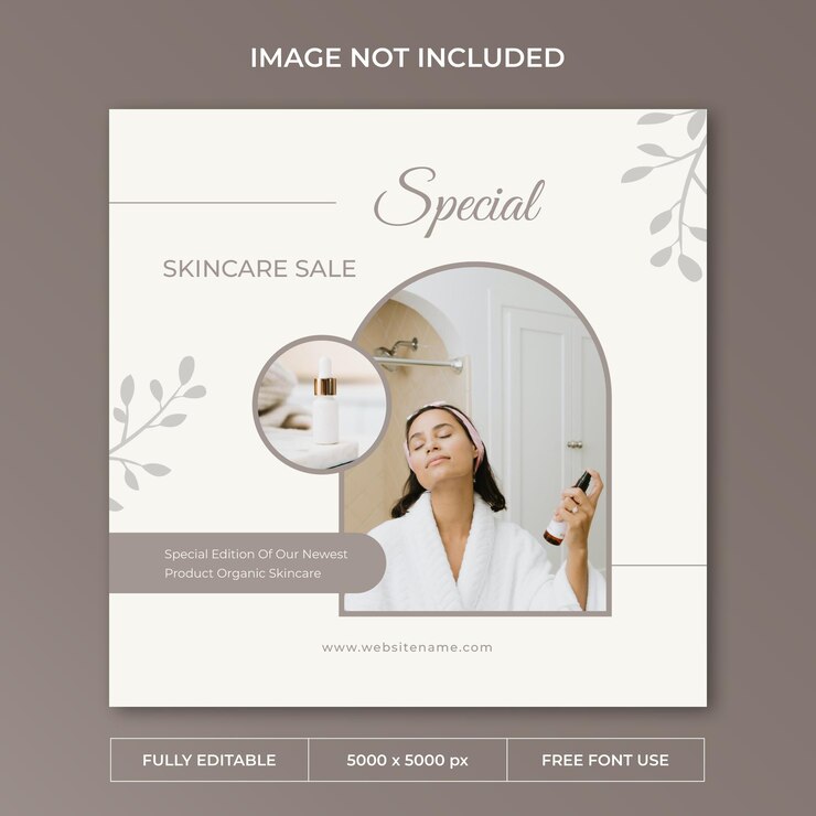 PSD 美容スキンケアinstagram投稿psdテンプレート
