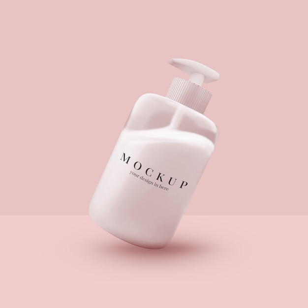 Mockup di bottiglia di sapone di bellezza