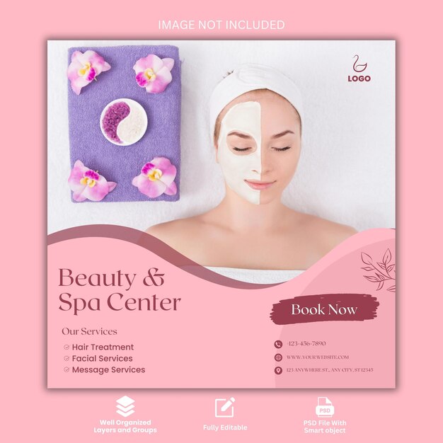 Beauty Social Media and Instagram post Template
