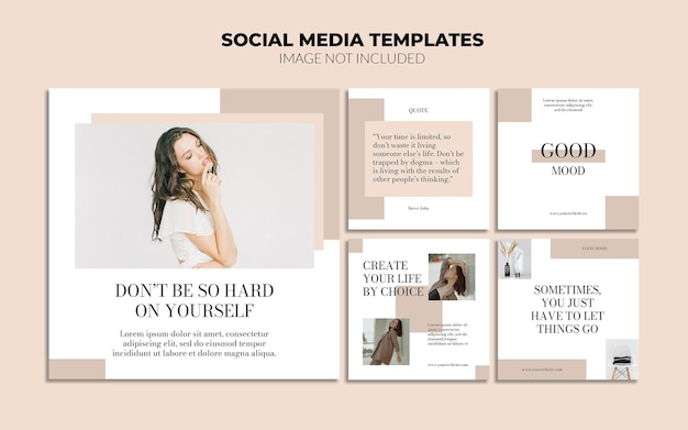 PSD beauty social media instagram post templates