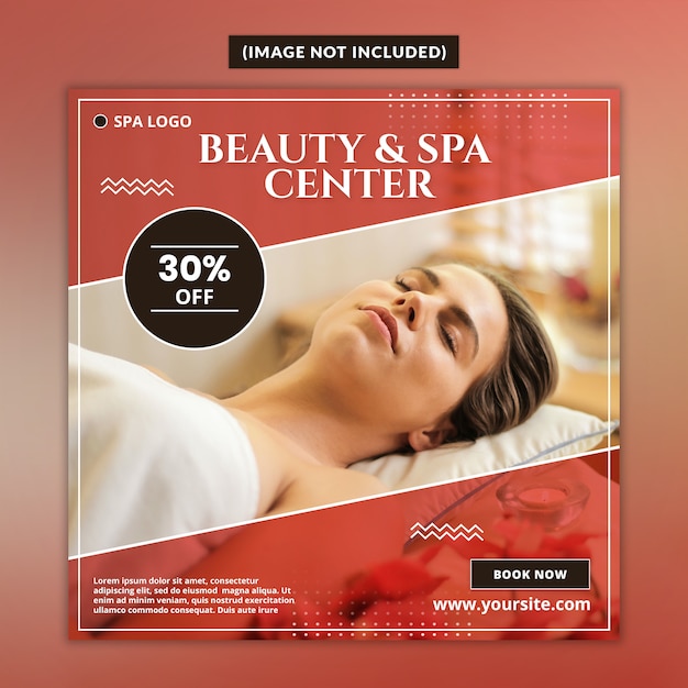 Beauty and spa center banner template