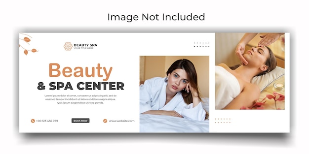 Beauty and spa center social media or facebook cover template design