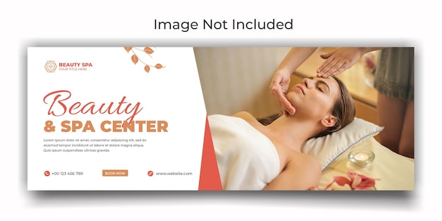 Beauty and spa center social media or facebook cover template design