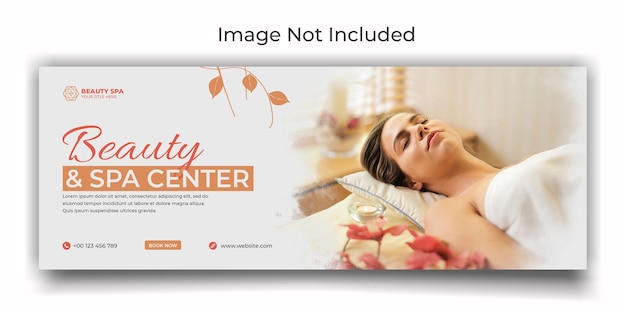 PSD beauty and spa center social media or facebook cover template design