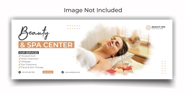 PSD beauty and spa center social media or facebook cover template design