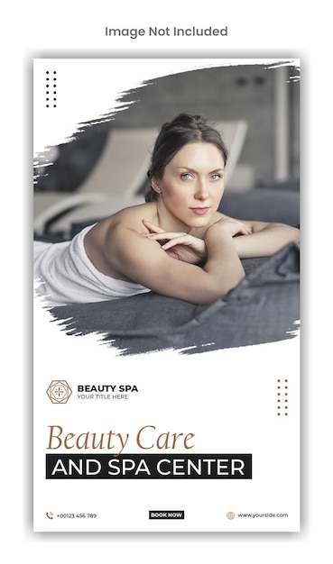 PSD beauty and spa center social media instagram story template design