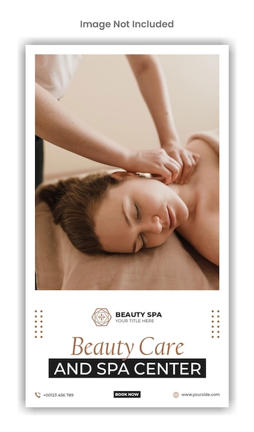 PSD beauty and spa center social media instagram story template design