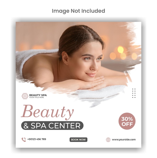 beauty and spa social media or instagram post template design