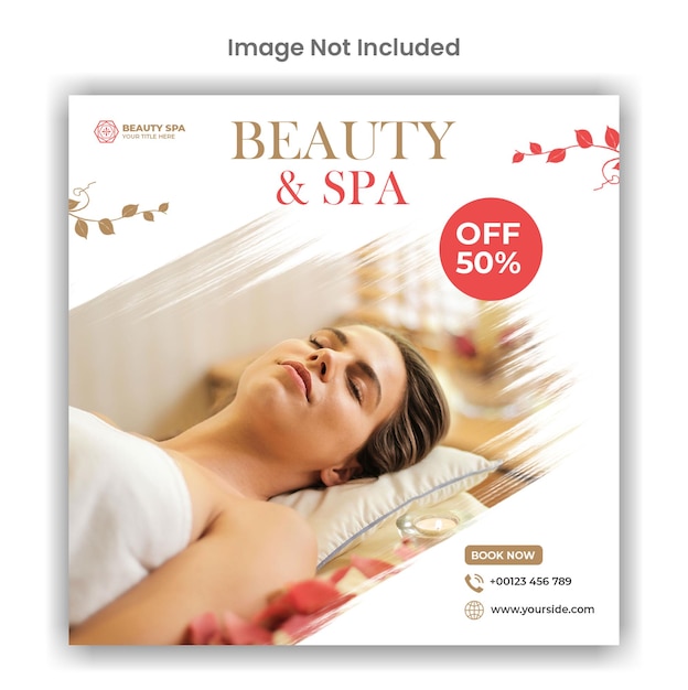 PSD beauty and spa social media or instagram post template design