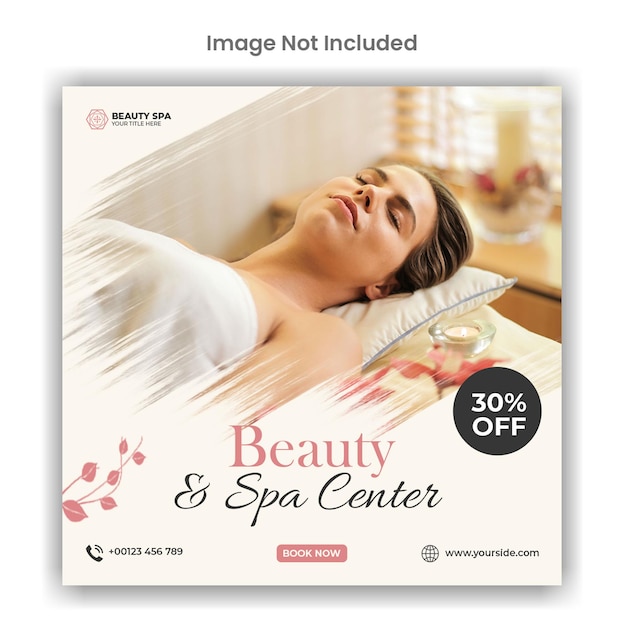 PSD beauty and spa social media or instagram post template design