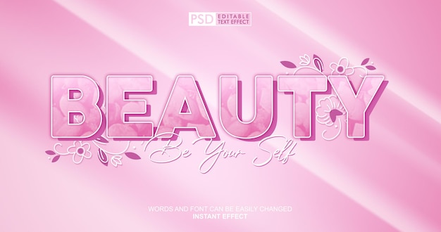 PSD beauty text effect